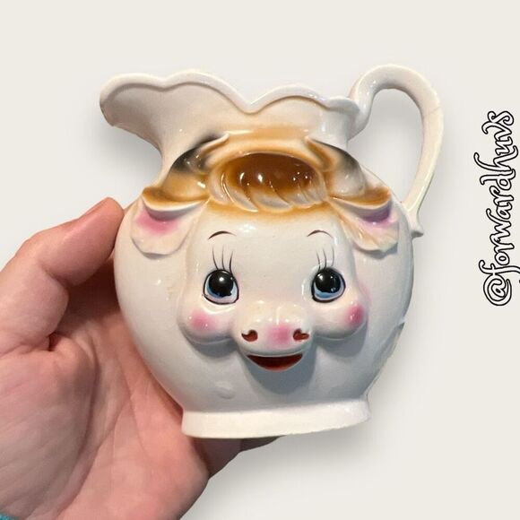 Rare Antique Japanese Cow Creamer - Picture 11 of 12